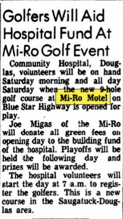 Mi-Ro Motel and Golf Course - Jun 03 1975 Article